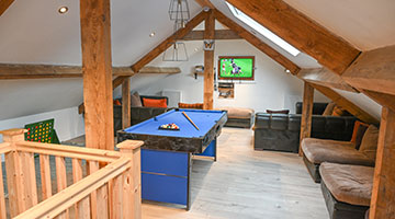 The games room including pool table